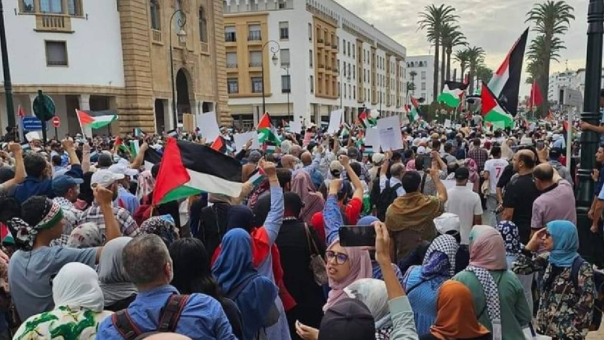 مسيرة وطنية حاشدة بالرباط للتضامن مع غزة